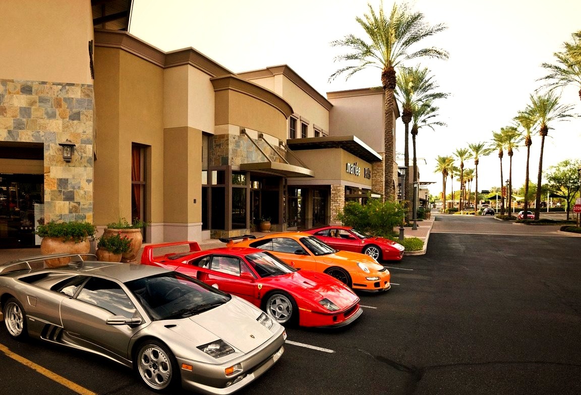 Lamborghini Diablo SV, Ferrari F40, Porsche 911 GT3 RS and Ferrari 348
